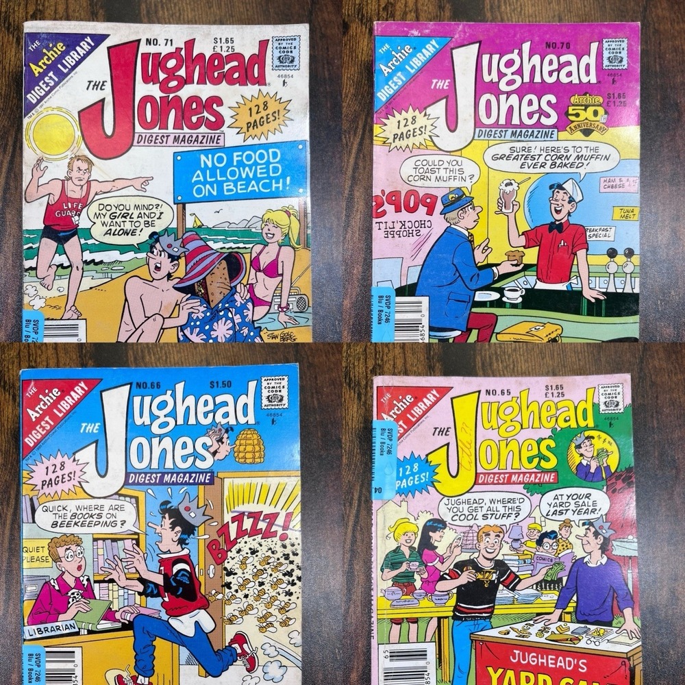 Lot Of 4 JUGHEAD JONES COMICS DIGEST ISSUE 1977 ARCHIE COMICS‎